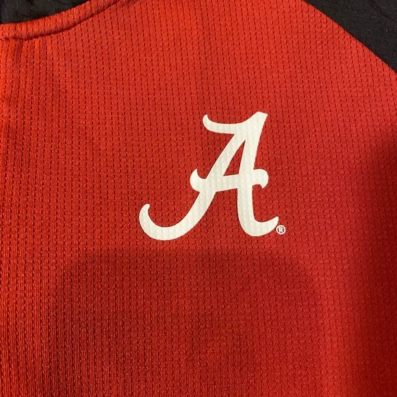 Alabama Crimson Tide GEN2 Quarter Zip Pullover Red Black Long Sleeve Mens Medium - Picture 3 of 9